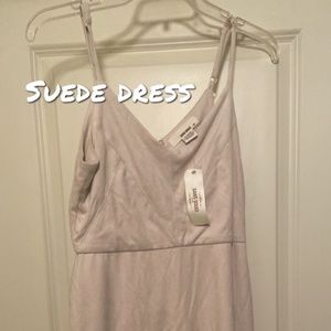 Suede mini dress